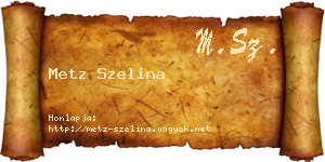 Metz Szelina névjegykártya